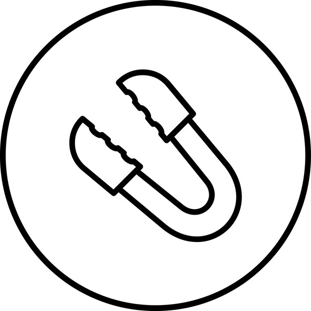 Ilustración del icono vectorial de Tongs del conjunto de iconos de Energía Nuclear