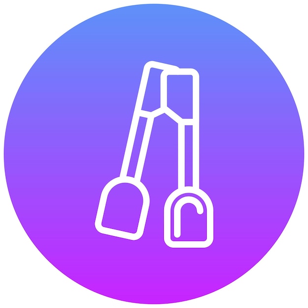 Ilustración del icono vectorial de Tongs del conjunto de iconos de laboratorio