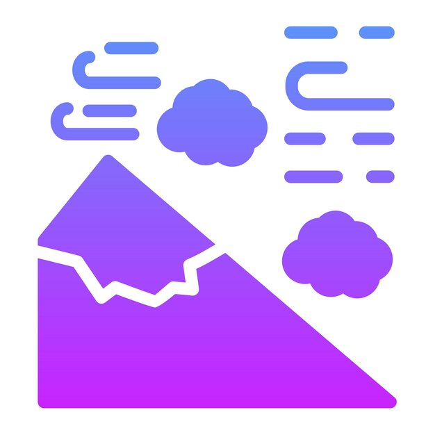 Ilustración del icono vectorial de tormenta de arena del conjunto de iconos de desastres naturales