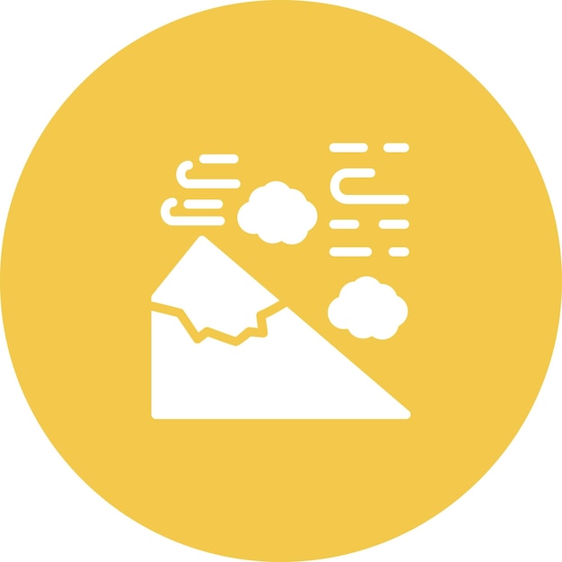 Ilustración del icono vectorial de tormenta de arena del conjunto de iconos de desastres naturales