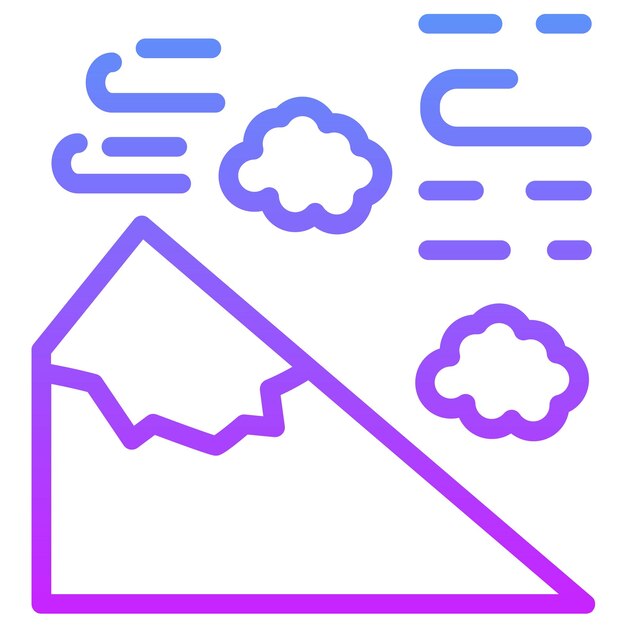 Ilustración del icono vectorial de tormenta de arena del conjunto de iconos de desastres naturales