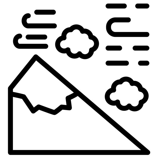 Ilustración del icono vectorial de tormenta de arena del conjunto de iconos de desastres naturales