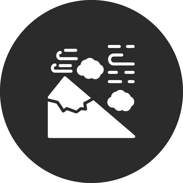 Ilustración del icono vectorial de tormenta de arena del conjunto de iconos de desastres naturales