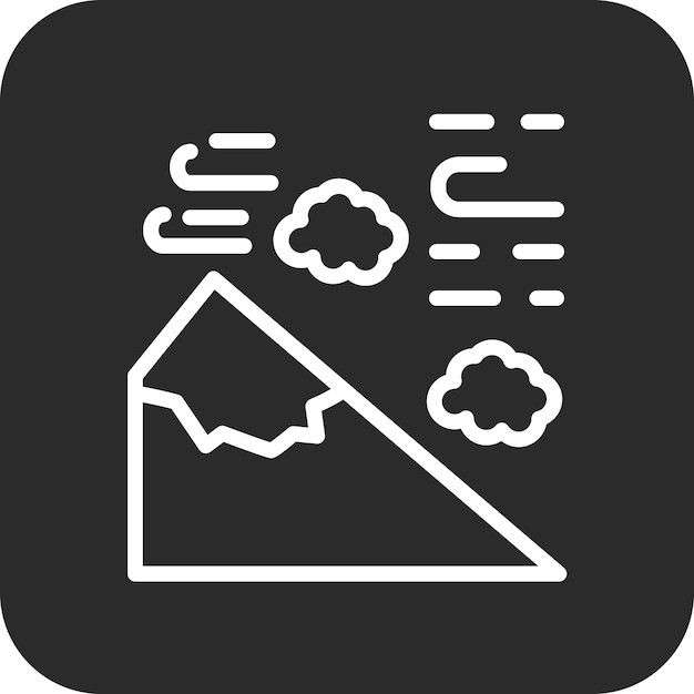 Ilustración del icono vectorial de tormenta de arena del conjunto de iconos de desastres naturales