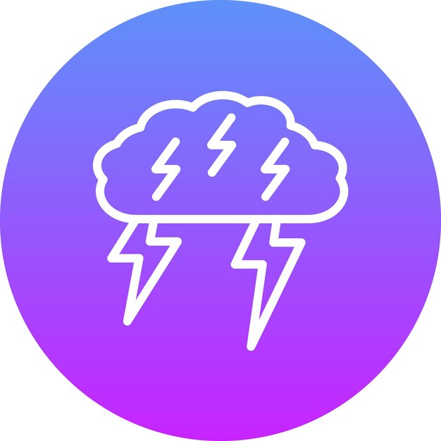 Ilustración del icono vectorial de la tormenta del conjunto de iconos de otoño