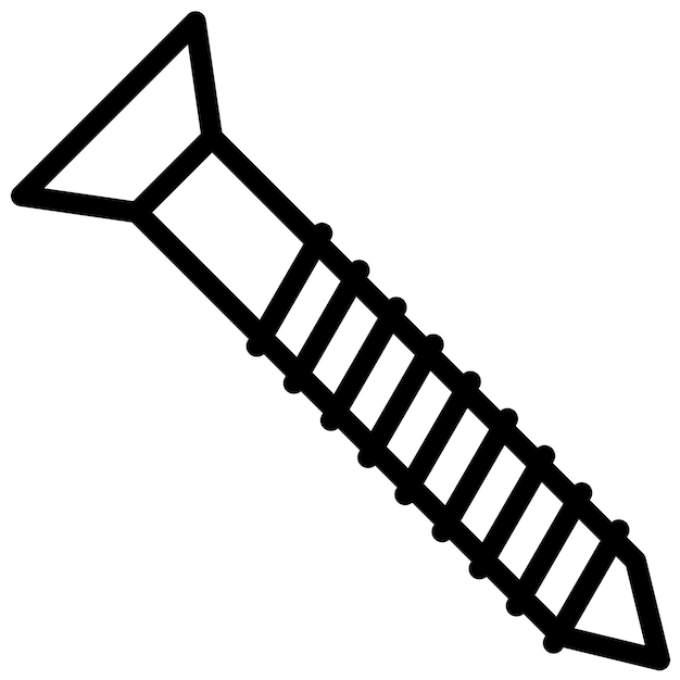 Ilustración del icono vectorial de tornillo del conjunto de iconos de mejoras para el hogar
