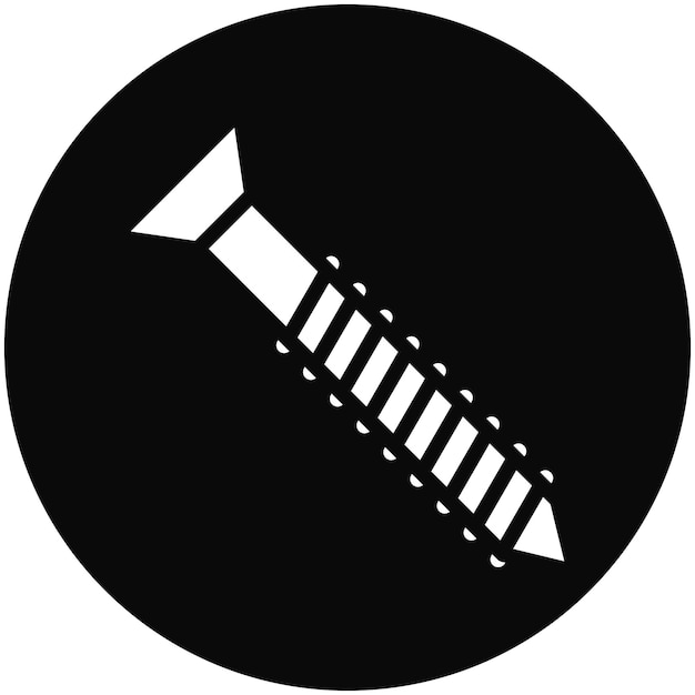 Ilustración del icono vectorial de tornillo del conjunto de iconos de mejoras para el hogar