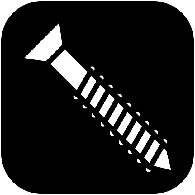Ilustración del icono vectorial de tornillo del conjunto de iconos de mejoras para el hogar