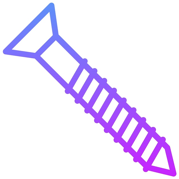 Ilustración del icono vectorial de tornillo del conjunto de iconos de mejoras para el hogar