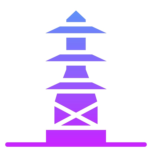 Ilustración del icono vectorial de la torre eléctrica del conjunto de iconos de City Elements