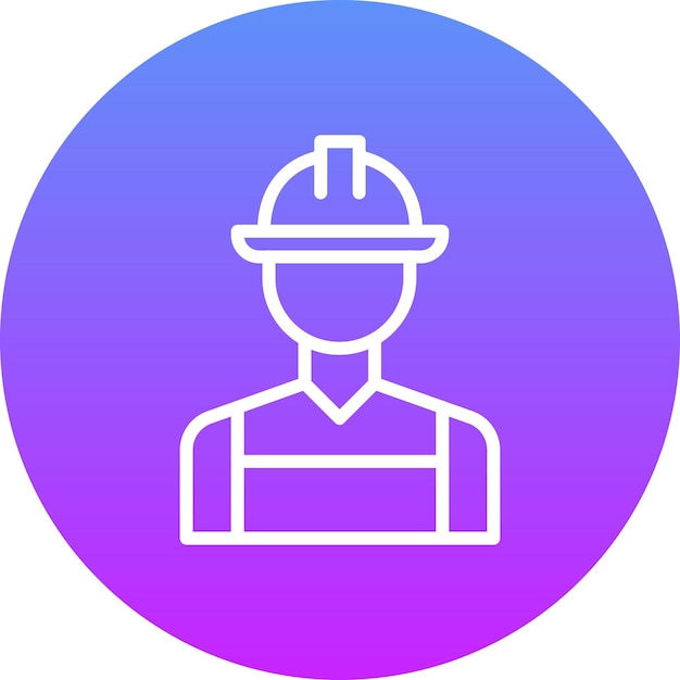 Ilustración del icono vectorial del trabajador del conjunto de iconos de aviación