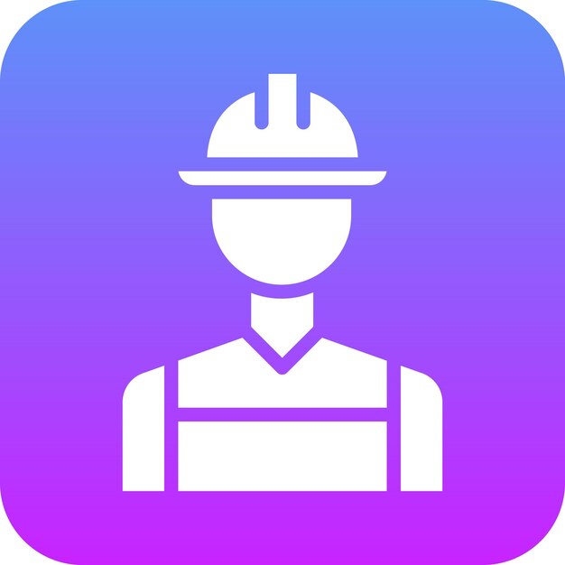 Ilustración del icono vectorial del trabajador del conjunto de iconos de aviación