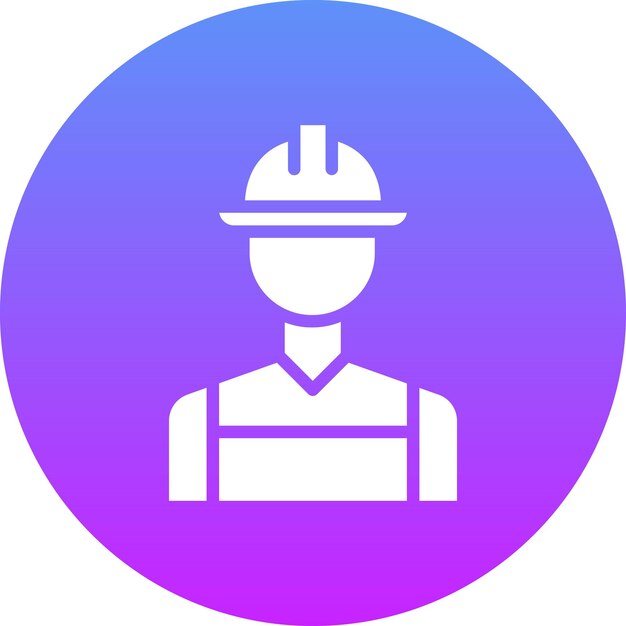 Ilustración del icono vectorial del trabajador del conjunto de iconos de aviación