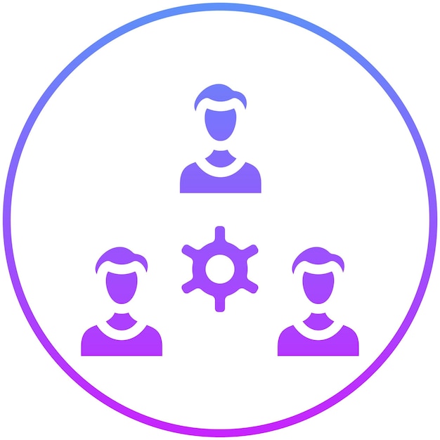 Ilustración del icono vectorial de trabajo en equipo de Work from Home