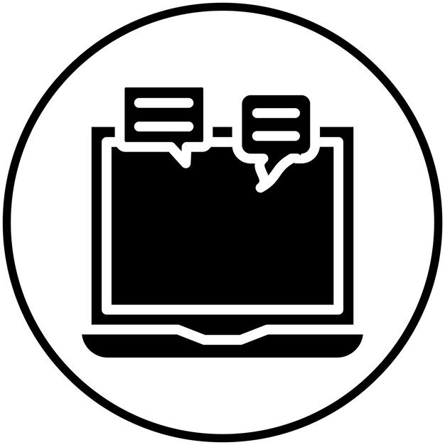 Ilustración del icono vectorial de trabajo desde el hogar
