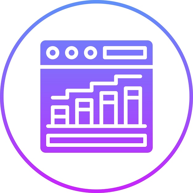 Ilustración del icono vectorial de tráfico del sitio web del conjunto de iconos de alojamiento web