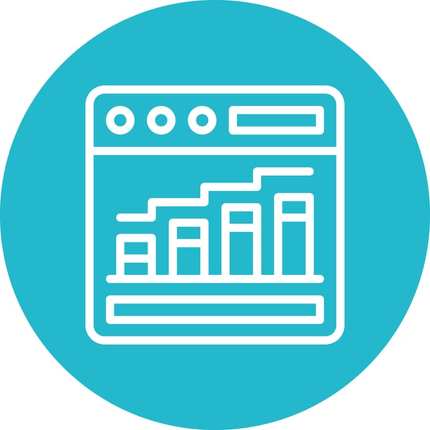 Ilustración del icono vectorial de tráfico del sitio web del conjunto de iconos de alojamiento web