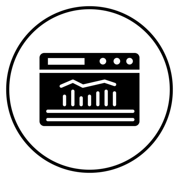 Ilustración del icono vectorial de tráfico del sitio web del conjunto de iconos de SEO y SEM