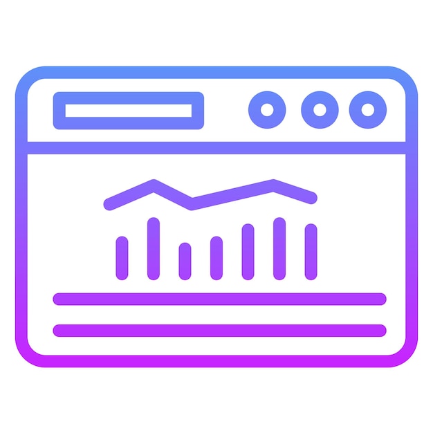 Ilustración del icono vectorial de tráfico del sitio web del conjunto de iconos de SEO y SEM