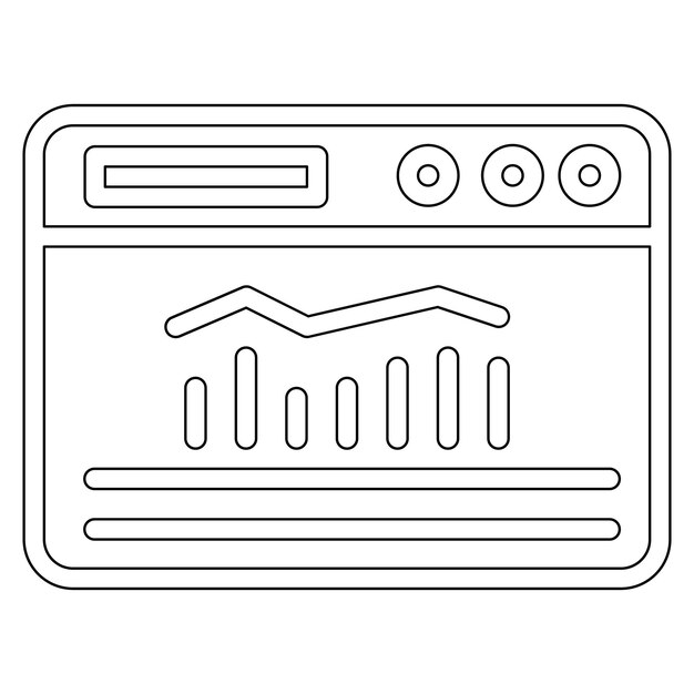 Ilustración del icono vectorial de tráfico del sitio web del conjunto de iconos de SEO y SEM