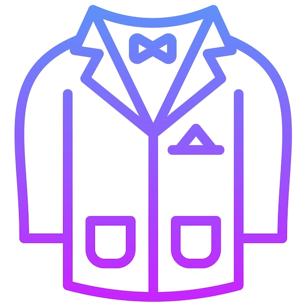 Ilustración del icono vectorial del traje del conjunto de iconos de comercio electrónico de moda