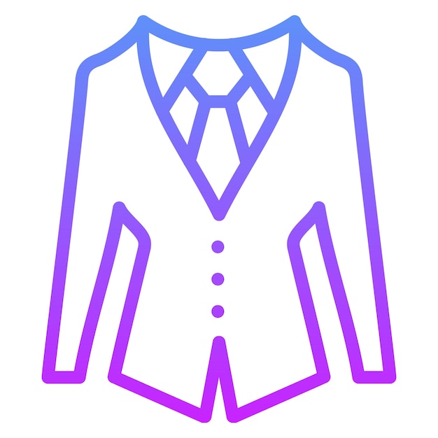 Ilustración del icono vectorial del traje del conjunto de iconos de la diplomacia