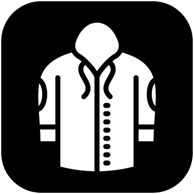 Ilustración del icono vectorial del traje de lluvia del conjunto de iconos de pesca