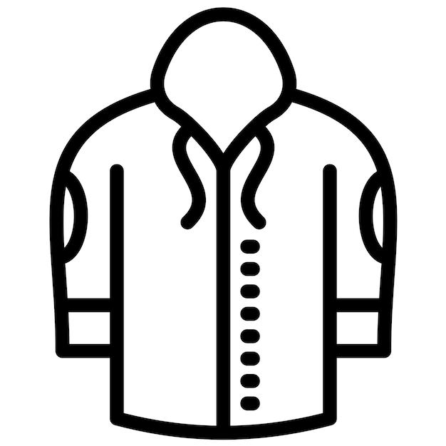 Ilustración del icono vectorial del traje de lluvia del conjunto de iconos de pesca