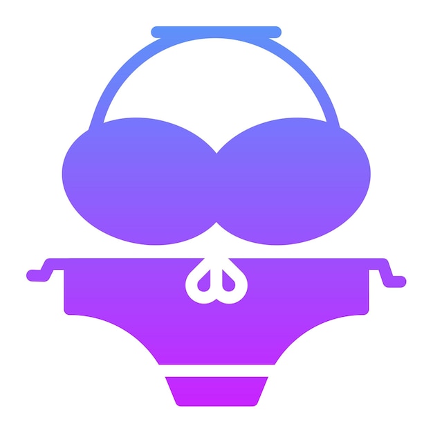 Ilustración del icono vectorial de trajes de baño femenino del conjunto de iconos de verano