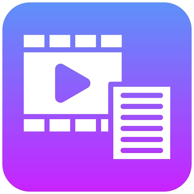 Ilustración del icono vectorial de la trama del conjunto de iconos de cine