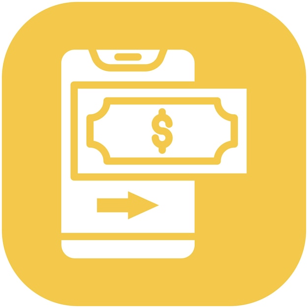 Ilustración del icono vectorial de transferencia de dinero del conjunto de iconos de compras y comercio electrónico