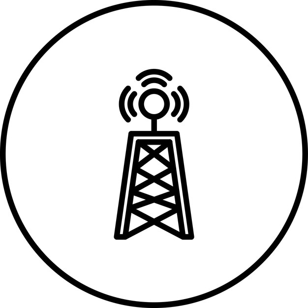 Ilustración del icono vectorial de transmisión del conjunto de iconos de comunicaciones