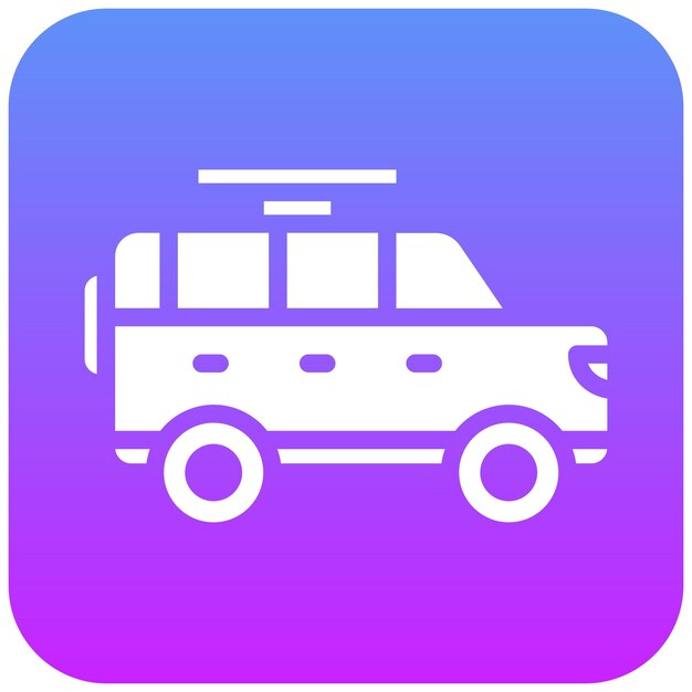 Ilustración del icono vectorial de transporte del conjunto de iconos de vacaciones y turismo