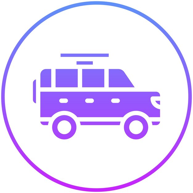 Ilustración del icono vectorial de transporte del conjunto de iconos de vacaciones y turismo