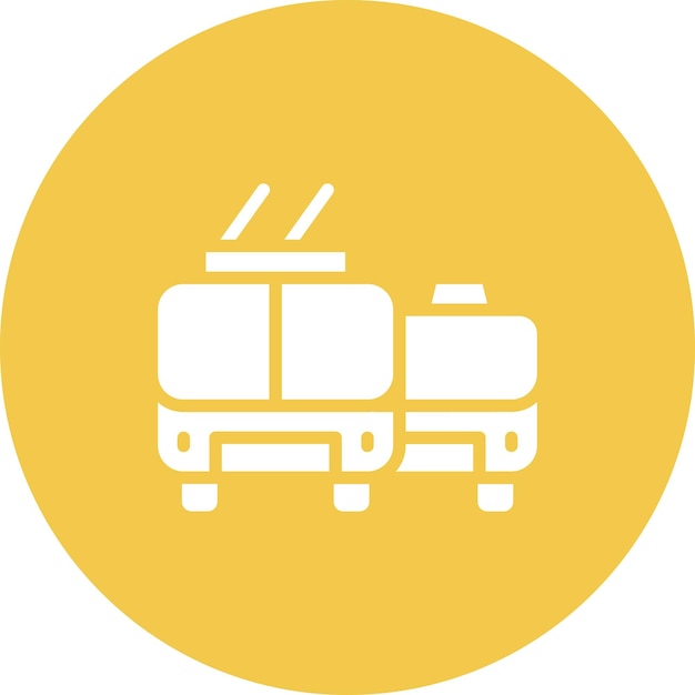 Vector ilustración del icono vectorial de transporte público del conjunto de iconos de la ciudad inteligente