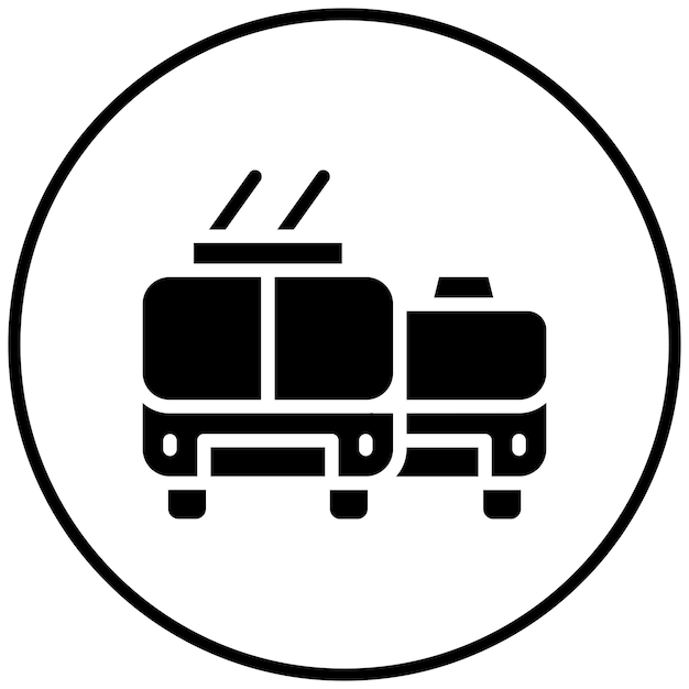 Vector ilustración del icono vectorial de transporte público del conjunto de iconos de la ciudad inteligente