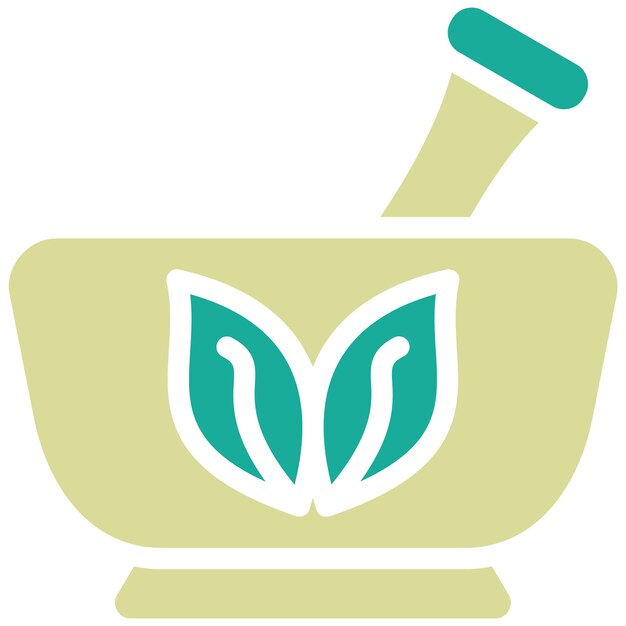 Ilustración del icono vectorial de tratamiento a base de hierbas del conjunto de iconos de medicina