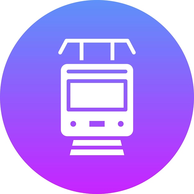 Ilustración del icono vectorial del tren del conjunto de iconos de la ciudad inteligente