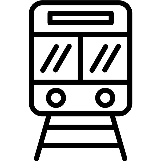 Ilustración del icono vectorial del tren del conjunto de iconos de juguetes para niños