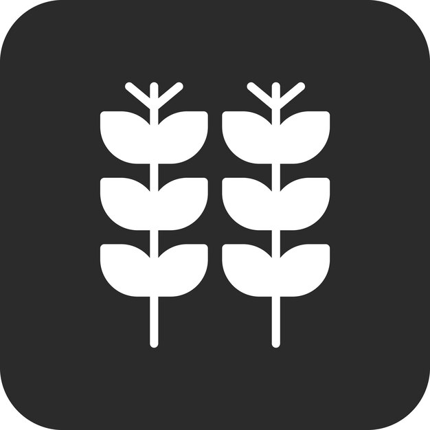 Ilustración del icono vectorial del trigo del conjunto de iconos agrícolas