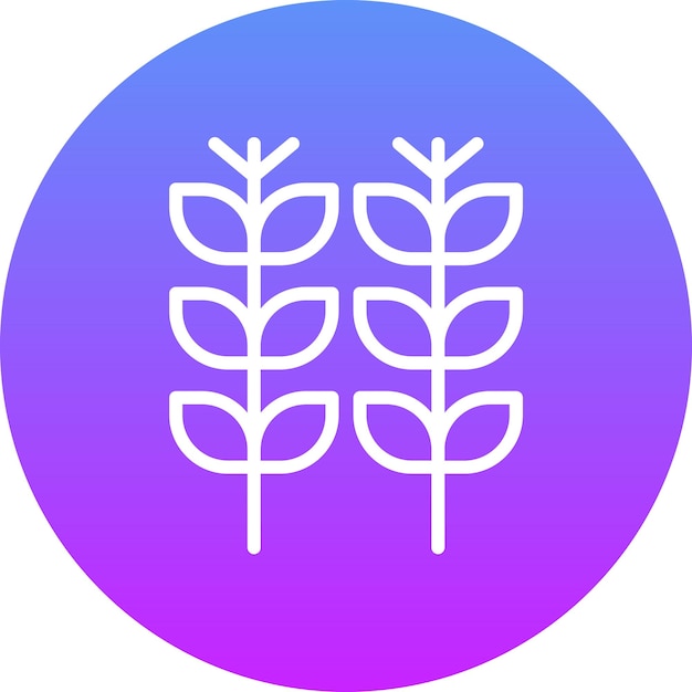 Ilustración del icono vectorial del trigo del conjunto de iconos agrícolas