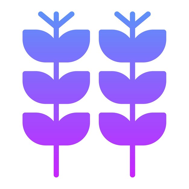 Ilustración del icono vectorial del trigo del conjunto de iconos agrícolas