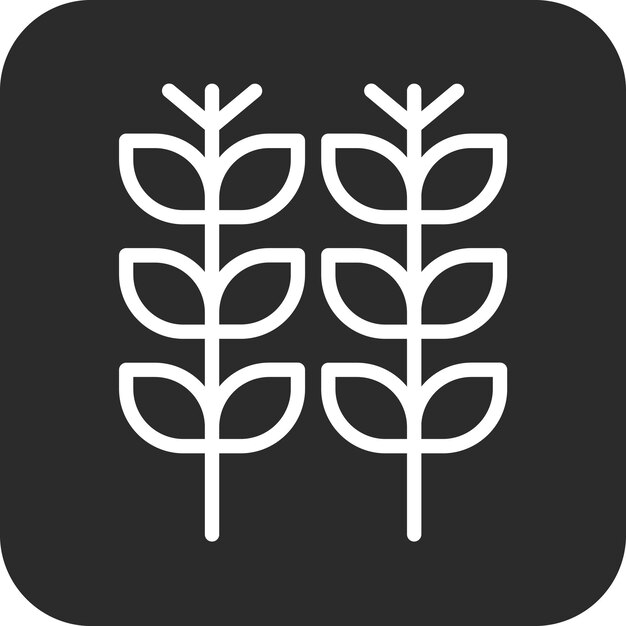 Ilustración del icono vectorial de trigo del conjunto de iconos de agricultura