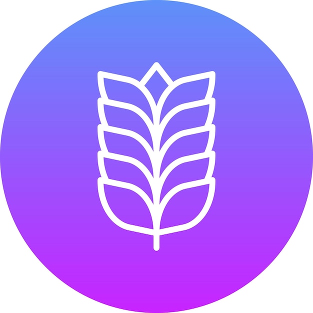 Ilustración del icono vectorial de trigo del conjunto de iconos de frutas y verduras