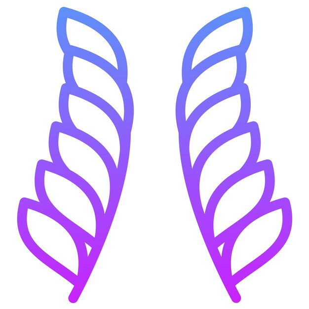 Ilustración del icono vectorial del trigo del conjunto de iconos de otoño