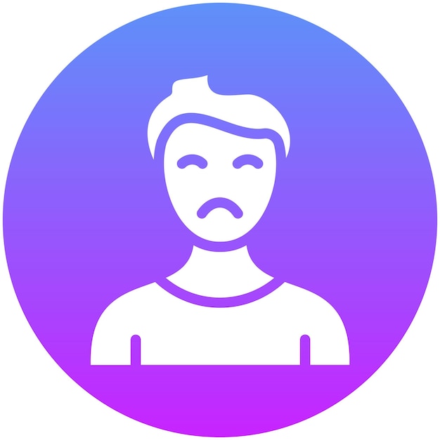 Ilustración de icono vectorial triste del conjunto de iconos de estilos de vida