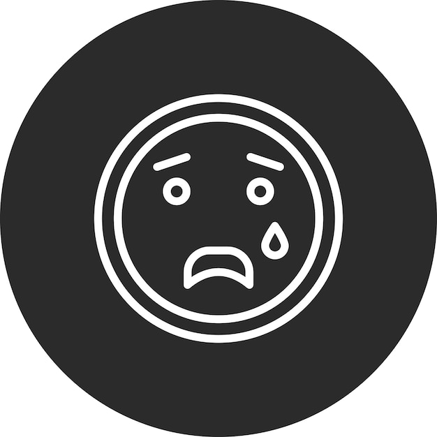 Ilustración del icono vectorial de la tristeza del conjunto de iconos de salud mental