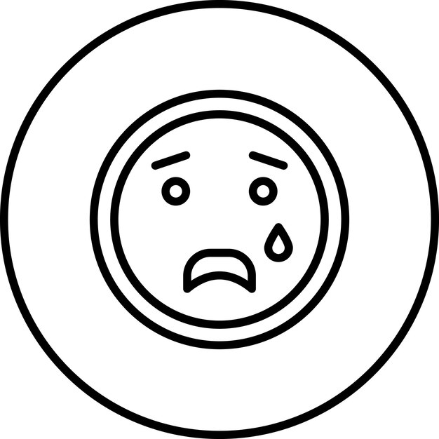 Ilustración del icono vectorial de la tristeza del conjunto de iconos de salud mental