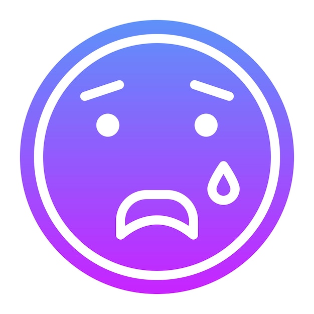 Ilustración del icono vectorial de la tristeza del conjunto de iconos de salud mental