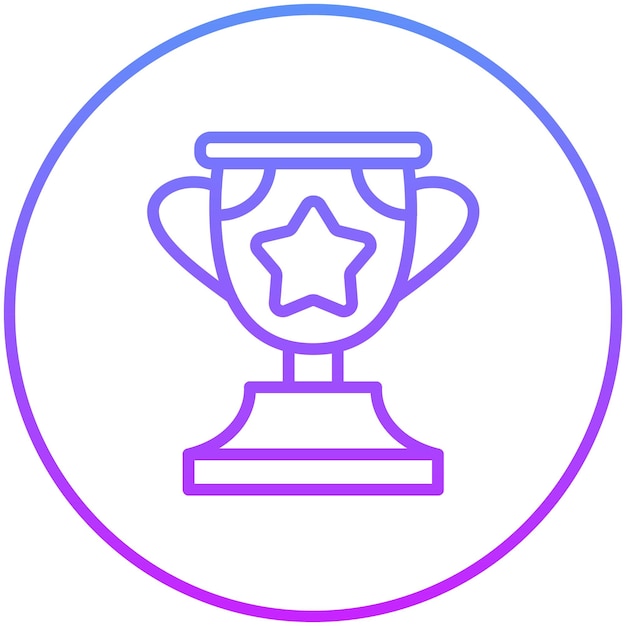 Ilustración del icono vectorial del trofeo del conjunto de iconos de Auto Racing